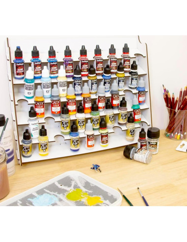 Organizador de Pinturas Hartem - Soporte Acrílico Pared 43 Botellas