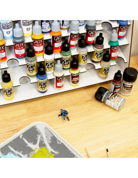 Organizador de Pinturas Hartem - Soporte Acrílico Pared 43 Botellas