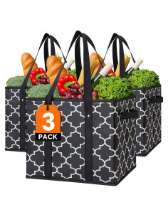 Bolsas de Compras Reutilizables WiseLife 3-Pack Plegables 15 kg