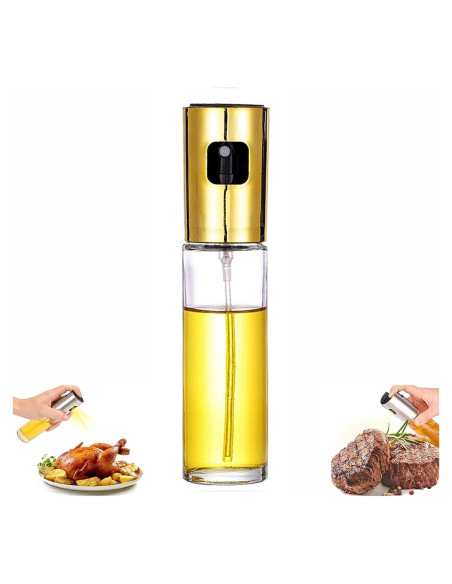 Rociador de Aceite de Oliva UpTuoLi 100ml Vidrio Oro