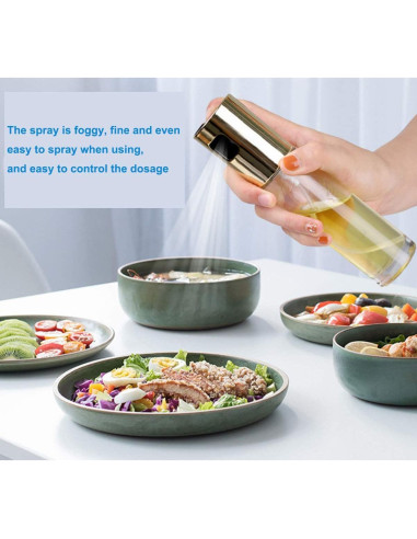 Rociador de Aceite de Oliva UpTuoLi 100ml Vidrio Oro