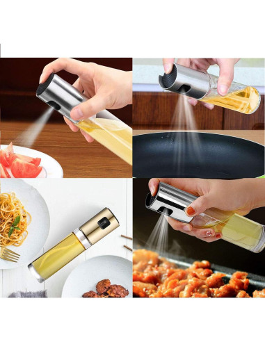 Rociador de Aceite de Oliva UpTuoLi 100ml Vidrio Oro