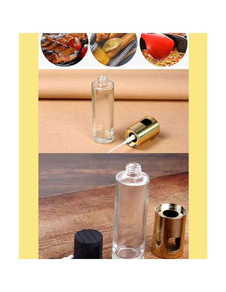 Rociador de Aceite de Oliva UpTuoLi 100ml Vidrio Oro