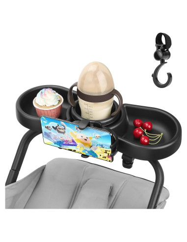 Bandeja para bocadillos MYPIN 4 en 1 para cochecito