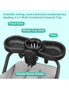 Bandeja para bocadillos MYPIN 4 en 1 para cochecito 2