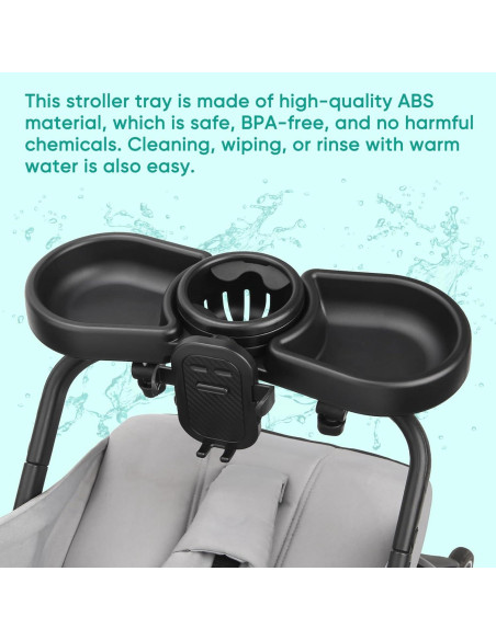 Bandeja para bocadillos MYPIN 4 en 1 para cochecito