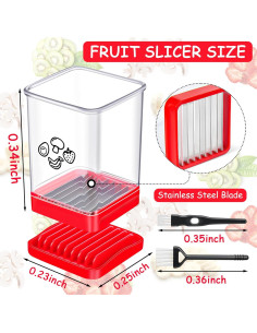 Cortador de Frutas Ponpon Acero Inoxidable 2 Piezas 2