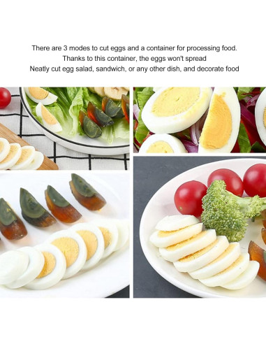 Cortador de Huevos Gavigain - Acero Inoxidable, 3 Modos, 320g