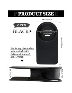 Soporte para Tazas Kalolary 2PCS Clip Negro para Escritorio 2