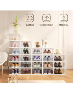 12 Cajas Organizadoras de Zapatos Secret Space Extra Grande 2