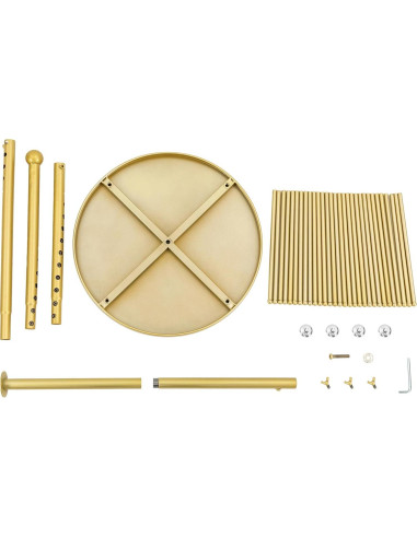 Soporte de Bufandas DYRABREST Dorado 30 Varillas 1.7m