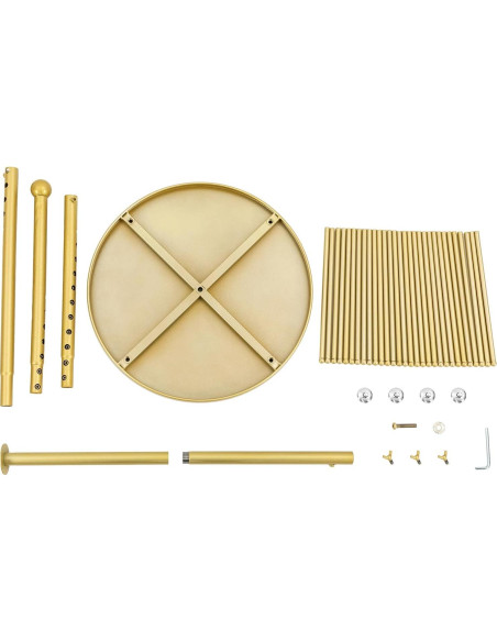 Soporte de Bufandas DYRABREST Dorado 30 Varillas 1.7m