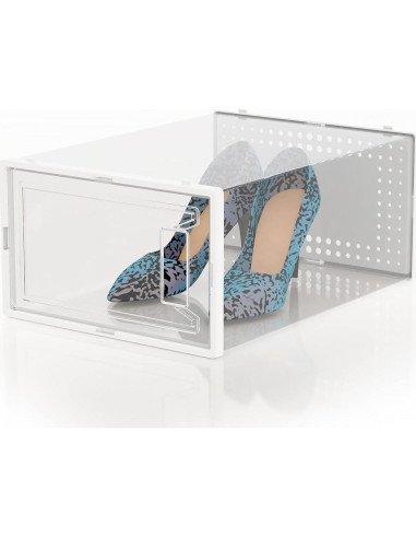 12 Cajas Organizadoras de Zapatos Secret Space Extra Grande