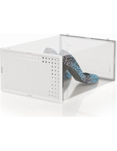 12 Cajas Organizadoras de Zapatos Secret Space Extra Grande
