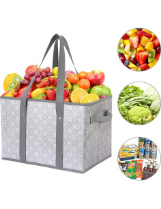 Bolsas de Compras Reutilizables WiseLife 3 PCS Resistente al Agua 2