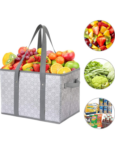 Bolsas de Compras Reutilizables WiseLife 3 PCS Resistente al Agua