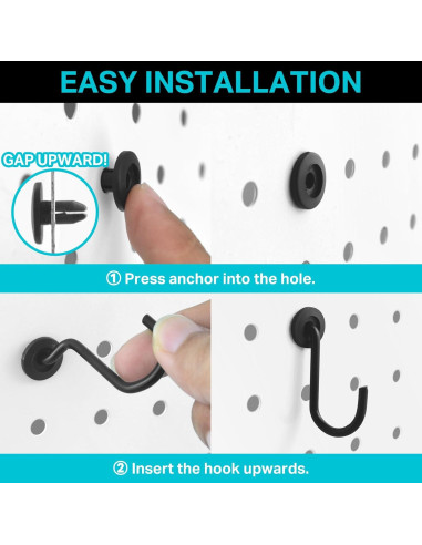 Ganchos en J G.CORE para Tableros Perforados - Juego de 40