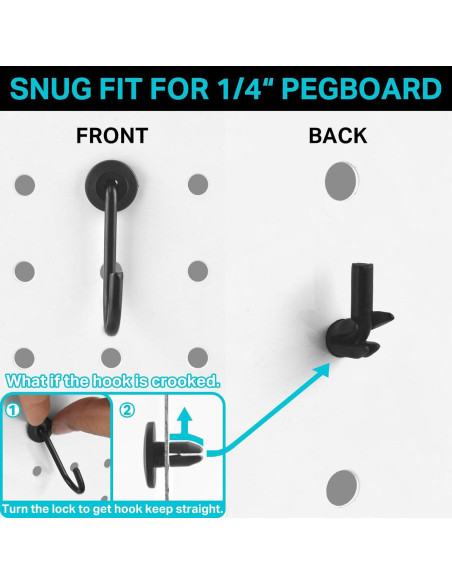 Ganchos en J G.CORE para Tableros Perforados - Juego de 40