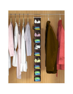 Organizador de Zapatos Colgante Libeder 10 Estantes Café 2