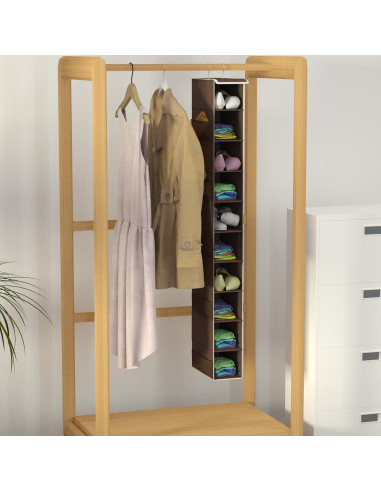 Organizador de Zapatos Colgante Libeder 10 Estantes Café