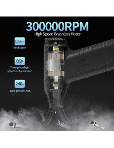 Soplador de Aire Eléctrico Roedix X-R9 300000RPM Portátil 2