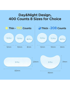 Parches para Acné LitBear - 400 Unidades, 5 Tamaños Hidrocoloide 2