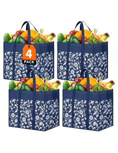 Bolsas de Compras Reutilizables WOWBOX 4-Pack Azul 35L