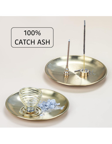 Soporte de Incienso 5 en 1 ZenBless de Latón 14 cm Oro