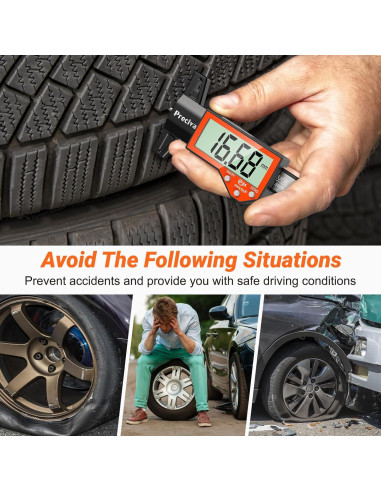 Medidor de Profundidad de Neumático Preciva Digital 25.4mm