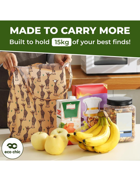 Bolsa de Compras Reutilizable ECO CHIC Púrpura - Plegable e Impermeable