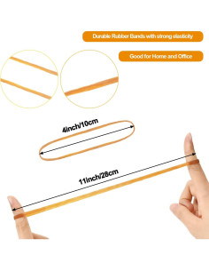 Chinco 100 Bandas de Goma Elástica 10 x 0.6 cm Amarillas 2