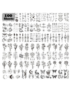 Cerlaza Tatuajes Temporales 100 Hojas 420 Diseños Realistas