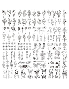 Cerlaza Tatuajes Temporales 100 Hojas 420 Diseños Realistas 2