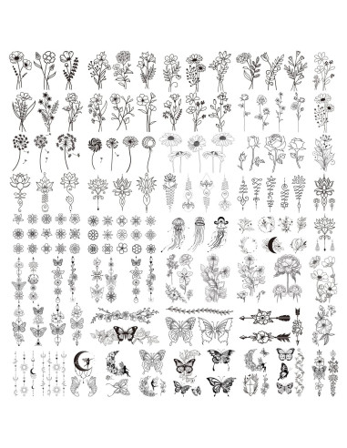 Cerlaza Tatuajes Temporales 100 Hojas 420 Diseños Realistas