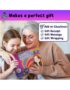 Kit de Tatuajes Temporales Purpurina 175 Piezas Niños 2