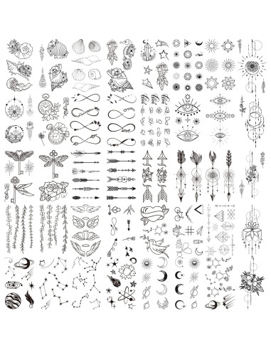 Cerlaza Tatuajes Temporales 100 Hojas 420 Diseños Realistas