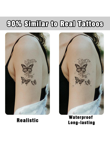 Cerlaza Tatuajes Temporales 100 Hojas 420 Diseños Realistas