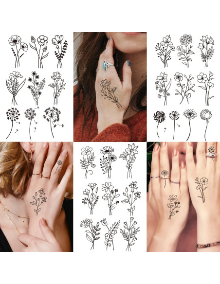 Cerlaza Tatuajes Temporales 100 Hojas 420 Diseños Realistas