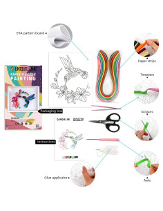 Kit de Quilling Uniquilling 20x25 cm con Herramientas y Manual 2