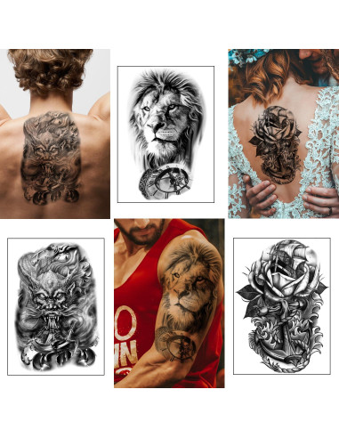 Calcomanías de Tatuajes Temporales Yazhiji - 36 Hojas, 3D