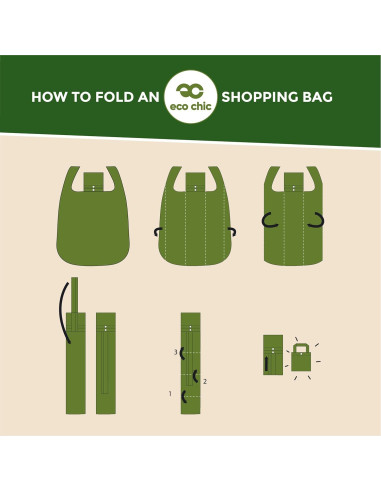 Bolsa de Compras Reutilizable ECO CHIC Púrpura - Plegable e Impermeable