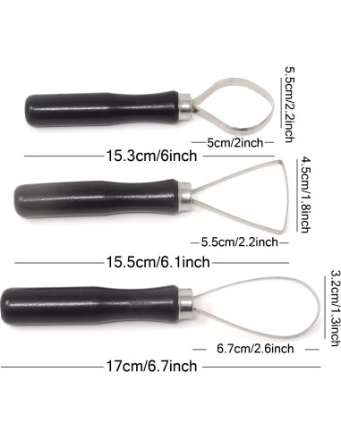 Juego de 3 Herramientas de Escultura en Arcilla Honbay