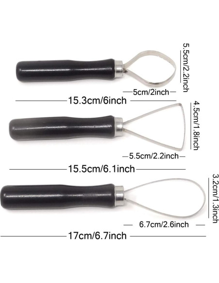 Juego de 3 Herramientas de Escultura en Arcilla Honbay