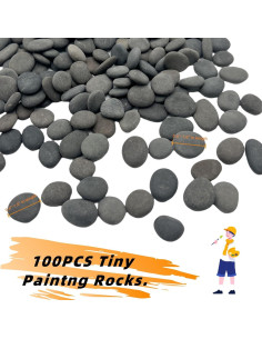 Piedras para Pintar CYLHCM 100PCS 1.5-2.5cm Gris 2