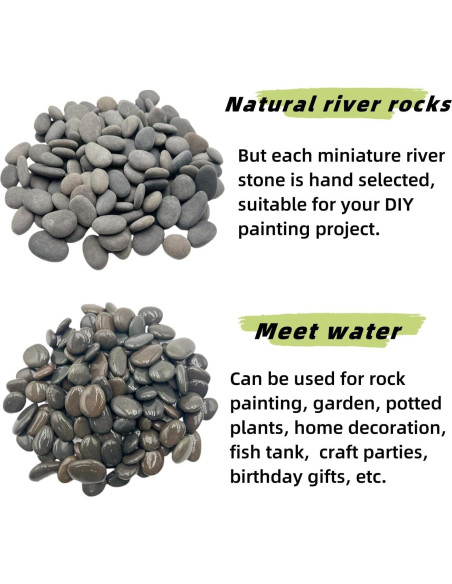 Piedras para Pintar CYLHCM 100PCS 1.5-2.5cm Gris