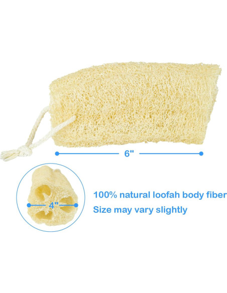 Esponja de Lufa Natural Orgánica HillSpring - Set de 4