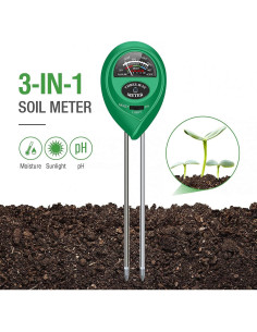 Medidor de Humedad y pH del Suelo Apine 3 en 1 2