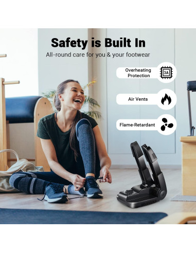 Secador de Botas Dr. Prepare con Temporizador y Rack Ajustable