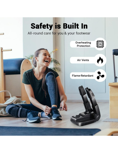 Secador de Botas Dr. Prepare con Temporizador y Rack Ajustable