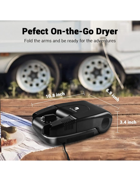 Secador de Botas Dr. Prepare con Temporizador y Rack Ajustable